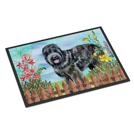 Carolines Treasures Black Russian Terrier Spring Indoor or Outdoor Mat - 18 x 27 in. CK1239MAT